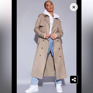 Pretty little things trench coat size 6/M tan
